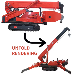 8 Ton Foldable Telescopic Crawler Spider Crane